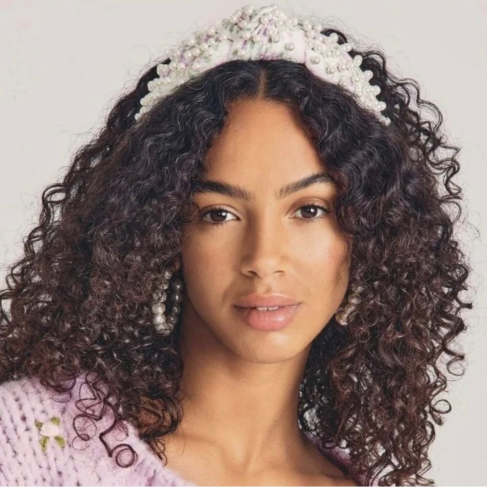 Lele Sadoughi x LoveShackFancy Pastel Clouds Pearl Headband NWT LSF